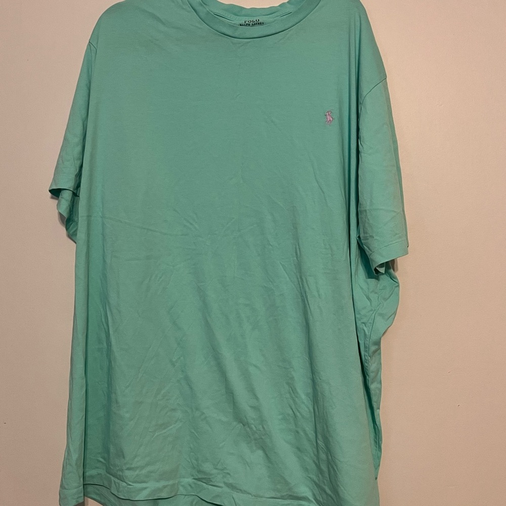 Polo teal blue tee 3XLT